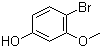 structure of CAS# 102127-34-4, 4-Bromo-3-methoxyphenol;4-Bromo-5-methoxyphenol