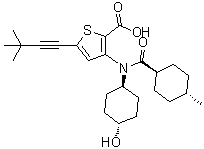 结构式 CAS# 1026785-55-6, Lomibuvir