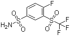 结构式 CAS# 1027345-08-9, 4-氟-3-(三氟甲磺酰基)苯磺酰胺