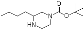 结构式 CAS# 1027511-70-1, 3-丁基-1-哌嗪甲酸叔丁酯