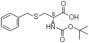 structure of CAS# 102830-49-9, N-(1,1-Dimethylethoxycarbonyl)-S-(phenylmethyl)-D-cysteine;S-Benzyl-N-(tert-butoxycarbonyl)-D-cysteine