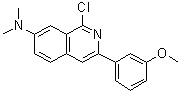 结构式 CAS# 1029009-59-3, 1-氯-3-(3-甲氧基苯基)-N,N-二甲基-7-异喹啉胺