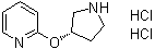 结构式 CAS# 1029715-21-6, (S)-2-[(吡咯烷-3-基)氧基]吡啶二盐酸盐