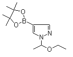 结构式 CAS# 1029716-44-6, 1-(1-乙氧基乙基)-1H-吡唑-4-硼酸频那醇酯