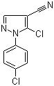 5-Chloro-1-(4-chlorophenyl)-1H-pyrazole-4-carbonitrile molecular structure (CAS 102996-32-7)