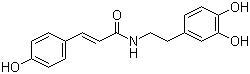 structure of CAS# 103188-46-1, trans-4-Coumaroyldopamine;(E)-N-[2-(3,4-Dihydroxyphenyl)ethyl]-3-(4-hydroxyphenyl)-2-propenamide