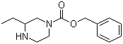 结构式 CAS# 1031927-01-1, 3-乙基-1-哌嗪甲酸苯甲酯
