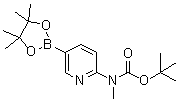 结构式 CAS# 1032758-87-4, N-[5-(4,4,5,5-四甲基-[1,3,2]二氧杂环戊硼烷-2-基)吡啶-2-基]-N-甲基氨基甲酸叔丁酯