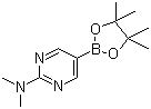 结构式 CAS# 1032759-30-0, 2-二甲基氨基嘧啶-5-硼酸频哪醇酯