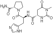 结构式 CAS# 103300-74-9, 他替瑞林; (4S)-N-[(2S)-1-[(2S)-2-氨基甲酰基吡咯烷-1-基]-3-(3H-咪唑-4-基)-1-氧代丙-2-基]-1-甲基-2,6-二氧代-1,3-二氮杂己环-4-甲酰胺