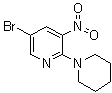 structure of CAS# 1033202-41-3, 5-Bromo-3-nitro-2-(piperidin-1-yl)pyridine