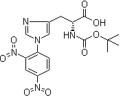 结构式 CAS# 103343-26-6, N-[叔丁氧羰基]-1-(2,4-二硝基苯基)-D-组氨酸