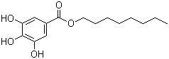 结构式 CAS# 1034-01-1, 没食子酸辛酯; 3,4,5-三羟基苯甲酸辛酯