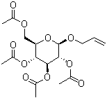 结构式 CAS# 10343-15-4, 烯丙基-四-O-乙酰基-beta-D-吡喃葡萄糖苷