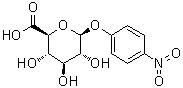结构式 CAS# 10344-94-2, 对硝基苯基 beta-D-吡喃葡糖苷酸