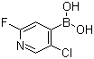 结构式 CAS# 1034659-38-5, 5-氯-2-氟吡啶-4-硼酸