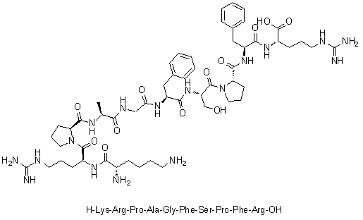 4-L-丙氨酸胰激肽分子结构 (CAS 103545-18-2)