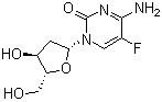 结构式 CAS# 10356-76-0, 2'-脱氧-5-氟胞苷