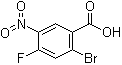 结构式 CAS# 1036389-83-9, 2-溴-4-氟-5-硝基苯甲酸