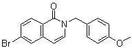 结构式 CAS# 1036712-58-9, 6-溴-2-(4-甲氧基苄基)-2H-异喹啉-1-酮