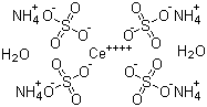 结构式 CAS# 10378-47-9, 硫酸铈铵二水合物