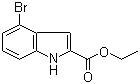 structure of CAS# 103858-52-2, 4-Bromo-1H-indole-2-carboxylic acid ethyl ester