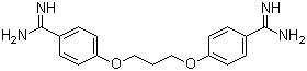 structure of CAS# 104-32-5, Propamidine;4,4'-(1,3-Propanediylbis(oxy))bisbenzenecarboximidamide