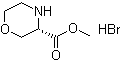 结构式 CAS# 1041173-28-7, (3S)-3-吗啉羧酸甲酯氢溴酸盐