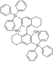 结构式 CAS# 1041186-22-4, (1R)-5,5',6,6',7,7',8,8'-八氢-3,3'-二(三苯基硅烷基)[1,1'-联萘]-2,2'-二醇