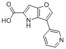 structure of CAS# 1041421-77-5, 3-(Pyridin-3-yl)-4H-furo[3,2-b]pyrrole-5-carboxylic acid