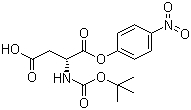 structure of CAS# 104199-82-8, N-[(1,1-Dimethylethoxy)carbonyl]-D-aspartic acid 4-nitrophenyl ester