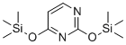 structure of CAS# 10457-14-4, 2,4-Bis((trimethylsilyl)oxy)pyrimidine;trimethyl-(2-trimethylsilyloxypyrimidin-4-yl)oxysilane