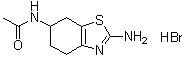 结构式 CAS# 104617-50-7, N-(2-氨基-4,5,6,7-四氢-6-苯并噻唑基)乙酰胺单氢溴酸盐