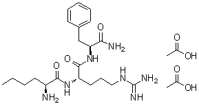 L-Norleucyl-L-arginyl-L-phenylalaninamide diacetate molecular structure (CAS 104809-29-2)