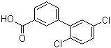 结构式 CAS# 1049036-18-1, 2',5'-二氯-[1,1'-联苯]-3-羧酸
