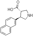 structure of CAS# 1049978-40-6, (3S,4R)-4-(Naphthalen-2-yl)pyrrolidine-3-carboxylic acid