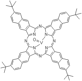 structure of CAS# 105011-00-5, Vanadyl 2,11,20,29-tetra-tert-butyl-2,3-naphthalocyanine