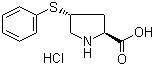 structure of CAS# 105107-84-4, cis-4-Phenylthio-L-proline hydrochloride;(4S)-4-(Phenylthio)-L-proline hydrochloride