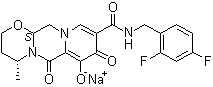 结构式 CAS# 1051375-19-9, Dolutegravir sodium