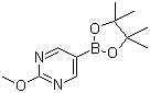 structure of CAS# 1052686-60-8, 2-Methoxypyrimidine-5-boronic acid pinacol ester;2-Methoxy-5-(4,4,5,5-tetramethyl-1,3,2-dioxaborolan-2-yl)pyrimidine