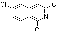 结构式 CAS# 1053658-49-3, 1,3,6-三氯异喹啉
