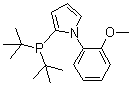 结构式 CAS# 1053658-91-5, N-(2-甲氧基苯基)-2-(二叔丁基膦基)吡咯