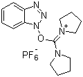 结构式 CAS# 105379-24-6, HBPyU; (苯并三氮唑-1-基氧基)二吡咯烷碳鎓六氟磷酸盐