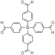 structure of CAS# 1055999-34-2, Tetrakis(4-formylphenyl)silane;4,4',4'',4'''-Silanetetrayltetrakis[benzaldehyde]