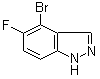 结构式 CAS# 1056264-22-2, 4-溴-5-氟-1H-吲唑