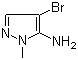 structure of CAS# 105675-85-2, 5-Amino-4-bromo-1-methylpyrazole;4-Bromo-2-methyl-2H-pyrazol-3-ylamine; 3-Amino-4-bromo-2-methylpyrazole