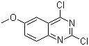 structure of CAS# 105763-77-7, 2,4-Dichloro-6-methoxyquinazoline;6-Methoxy-2,4-dichloroquinazoline