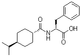 structure of CAS# 105816-05-5, L-Nateglinide;N-[[trans-4-(1-Methylethyl)cyclohexyl]carbonyl]-L-phenylalanine