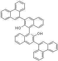 结构式 CAS# 1058734-56-7, (1R)-3,3'-二-9-菲基[1,1'-联萘]-2,2'-二醇
