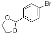 structure of CAS# 10602-01-4, 4-Bromobenzaldehyde ethyleneglycol acetal;4-Bromobenzaldehyde-1-ethylene ketal; p-Bromobenzaldehyde ethylene acetal